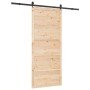 Puerta Corredera Marrón 100 x 208 cm Madera de pino macizo en Puertas | Comprar online en Foru.es