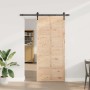 Puerta Corredera Marrón 80 x 208 cm Madera de pino macizo en Puertas | Comprar online en Foru.es