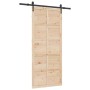 Puerta Corredera Marrón 80 x 208 cm Madera de pino macizo en Puertas | Comprar online en Foru.es