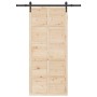 Puerta Corredera Marrón 80 x 208 cm Madera de pino macizo en Puertas | Comprar online en Foru.es