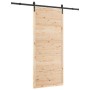 Puerta Corredera Marrón 100 x 208 cm Madera de pino macizo en Puertas | Comprar online en Foru.es