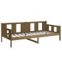 Sofá cama de madera maciza de pino marrón miel 90x190 cm de vidaXL, Camas y somieres - Ref: Foro24-820280, Precio: 107,93 €, ...