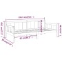 Sofá cama de madera maciza de pino marrón miel 90x190 cm de vidaXL, Camas y somieres - Ref: Foro24-820280, Precio: 107,93 €, ...