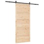 Puerta Corredera Marrón 100 x 208 cm Madera de pino macizo en Puertas | Comprar online en Foru.es
