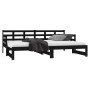 Sofá cama extraíble madera maciza de pino negro 2x(80x200) cm de vidaXL, Camas y somieres - Ref: Foro24-820381, Precio: 178,8...