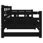 Sofá cama extraíble madera maciza de pino negro 2x(80x200) cm de vidaXL, Camas y somieres - Ref: Foro24-820381, Precio: 178,8...