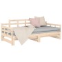 Sofá cama extraíble madera maciza de pino 2x(90x190) cm de vidaXL, Camas y somieres - Ref: Foro24-820352, Precio: 157,69 €, D...
