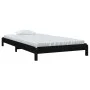 Black solid pine wood stackable bed 90x200 cm by vidaXL, Beds and slatted bases - Ref: Foro24-820396, Price: 133,80 €, Discou...