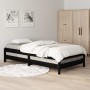 Cama apilable de madera pino maciza negro 90x200 cm de vidaXL, Camas y somieres - Ref: Foro24-820396, Precio: 135,98 €, Descu...