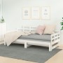 Sofá cama extraíble madera maciza de pino blanco 2x(90x190) cm de vidaXL, Camas y somieres - Ref: Foro24-820353, Precio: 170,...