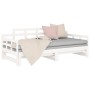 Sofá cama extraíble madera maciza de pino blanco 2x(90x190) cm de vidaXL, Camas y somieres - Ref: Foro24-820353, Precio: 170,...