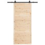 Puerta Corredera Marrón 80 x 208 cm Madera de pino macizo en Puertas | Comprar online en Foru.es