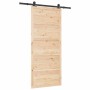 Puerta Corredera Marrón 80 x 208 cm Madera de pino macizo en Puertas | Comprar online en Foru.es