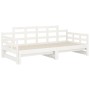 Sofá cama extraíble madera maciza de pino blanco 2x(90x190) cm de vidaXL, Camas y somieres - Ref: Foro24-820353, Precio: 170,...
