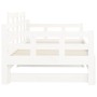 Sofá cama extraíble madera maciza de pino blanco 2x(90x190) cm de vidaXL, Camas y somieres - Ref: Foro24-820353, Precio: 170,...