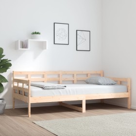 Sofá cama madera maciza de pino 90x190 cm de vidaXL, Camas y somieres - Ref: Foro24-820367, Precio: 99,06 €, Descuento: %