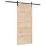 Puerta Corredera Marrón 100 x 208 cm Madera de pino macizo en Puertas | Comprar online en Foru.es