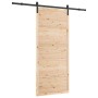 Puerta Corredera Marrón 90 x 208 cm Madera de pino macizo en Puertas | Comprar online en Foru.es