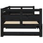 Sofá cama extraíble madera maciza de pino negro 2x(80x200) cm de vidaXL, Camas y somieres - Ref: Foro24-820321, Precio: 182,1...