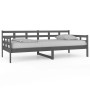 Sofá cama de madera maciza de pino gris 90x200 cm de vidaXL, Camas y somieres - Ref: Foro24-820359, Precio: 128,02 €, Descuen...
