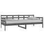 Sofá cama de madera maciza de pino gris 90x200 cm de vidaXL, Camas y somieres - Ref: Foro24-820359, Precio: 128,02 €, Descuen...
