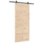 Puerta Corredera Marrón 80 x 208 cm Madera de pino macizo en Puertas | Comprar online en Foru.es