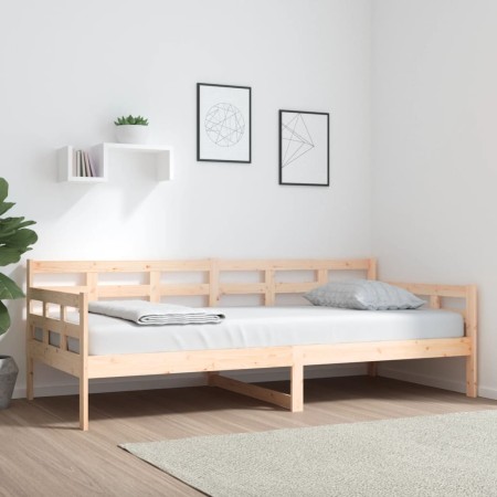 Sofá cama madera maciza de pino 90x200 cm de vidaXL, Camas y somieres - Ref: Foro24-820357, Precio: 107,29 €, Descuento: %