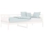 Sofá cama madera maciza de pino blanco 90x190 cm de vidaXL, Camas y somieres - Ref: Foro24-820308, Precio: 114,03 €, Descuent...