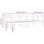 Sofá cama madera maciza de pino blanco 90x190 cm de vidaXL, Camas y somieres - Ref: Foro24-820308, Precio: 114,03 €, Descuent...