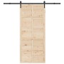 Puerta Corredera Marrón 80 x 208 cm Madera de pino macizo en Puertas | Comprar online en Foru.es