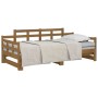 Sofá cama extraíble madera maciza pino marrón miel 2x(90x190)cm de vidaXL, Camas y somieres - Ref: Foro24-820355, Precio: 191...