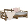 Sofá cama extraíble madera maciza pino marrón miel 2x(90x190)cm de vidaXL, Camas y somieres - Ref: Foro24-820355, Precio: 191...