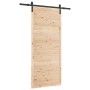 Puerta deslizante Marrón 80 x 208 cm Madera maciza de pino en Puertas | Comprar online en Foru.es