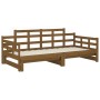 Sofá cama extraíble madera maciza pino marrón miel 2x(90x190)cm de vidaXL, Camas y somieres - Ref: Foro24-820355, Precio: 191...