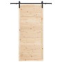 Puerta deslizante Marrón 80 x 208 cm Madera maciza de pino en Puertas | Comprar online en Foru.es