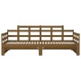 Sofá cama extraíble madera maciza pino marrón miel 2x(90x190)cm de vidaXL, Camas y somieres - Ref: Foro24-820355, Precio: 191...