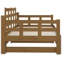 Sofá cama extraíble madera maciza pino marrón miel 2x(90x190)cm de vidaXL, Camas y somieres - Ref: Foro24-820355, Precio: 191...