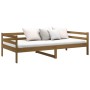 Sofá cama de madera maciza de pino marrón miel 90x190 cm de vidaXL, Camas y somieres - Ref: Foro24-814637, Precio: 123,23 €, ...