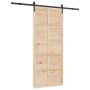 Puerta Corredera Marrón 80 x 208 cm Madera de pino macizo en Puertas | Comprar online en Foru.es
