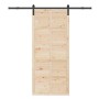 Puerta Corredera Marrón 100 x 208 cm Madera de pino macizo en Puertas | Comprar online en Foru.es