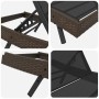 Tumbona 3 pcs Marrón 197 x 70 x 82 cm ratán sintético en Tumbonas | Comprar online en Foru.es