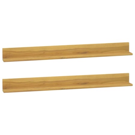 Estantes de pared 2 unidades madera maciza de teca 110x10x10 cm en Estanterías | Comprar online en Foru.es