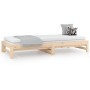 Sofá cama extraíble madera maciza de pino 2x(90x190) cm de vidaXL, Camas y somieres - Ref: Foro24-820437, Precio: 116,64 €, D...