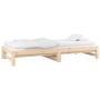 Sofá cama extraíble madera maciza de pino 2x(90x190) cm de vidaXL, Camas y somieres - Ref: Foro24-820437, Precio: 116,64 €, D...