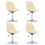 Sillas de comedor giratorias 4 unidades tela crema en Sillas de comedor | Comprar online en Foru.es