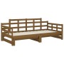 Sofá cama extraíble madera maciza pino marrón miel 2x(90x200)cm de vidaXL, Camas y somieres - Ref: Foro24-820345, Precio: 193...