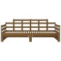 Sofá cama extraíble madera maciza pino marrón miel 2x(90x200)cm de vidaXL, Camas y somieres - Ref: Foro24-820345, Precio: 193...