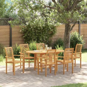 Conjunto de Comedor de Jardín 7 pcs Marrón en Mesas de jardín | Comprar online en Foru.es
