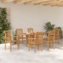 Conjunto de Comedor de Jardín 7 pcs Marrón en Mesas de jardín | Comprar online en Foru.es