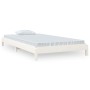 Cama apilable de madera pino maciza blanco 90x200 cm de vidaXL, Camas y somieres - Ref: Foro24-820393, Precio: 99,95 €, Descu...
